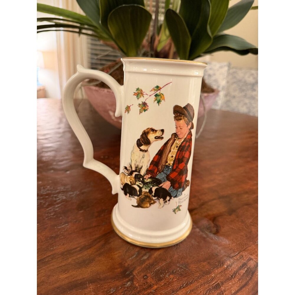 Norman Rockwell Pride of Parenthood 1958 Gorham Tankard Mug Limited Edition 9800